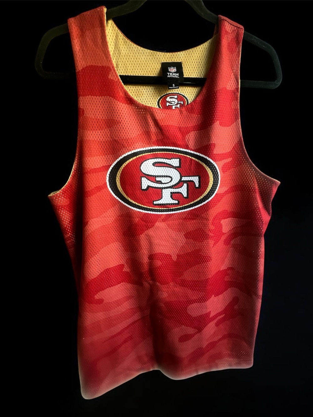 49ers NFL Men's Two-Tone Reversible Mesh Tank Top -size S